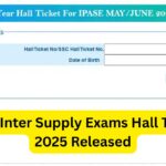 TSBIE Inter Supply Exams Hall Tickets 2025