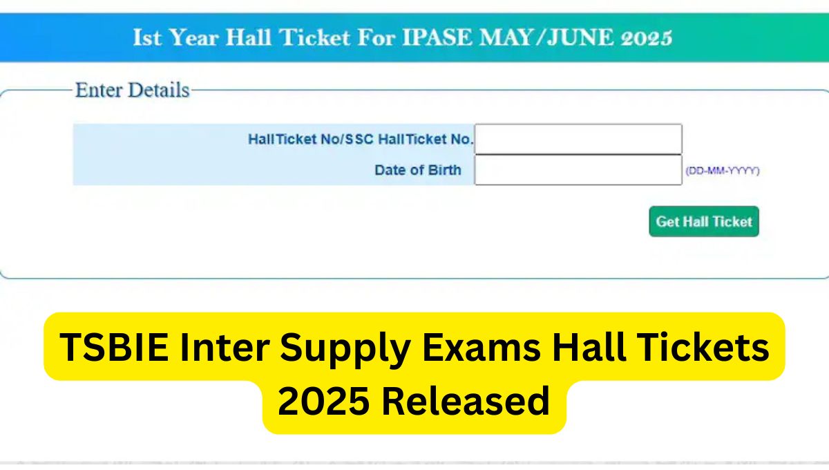 TSBIE Inter Supply Exams Hall Tickets 2025