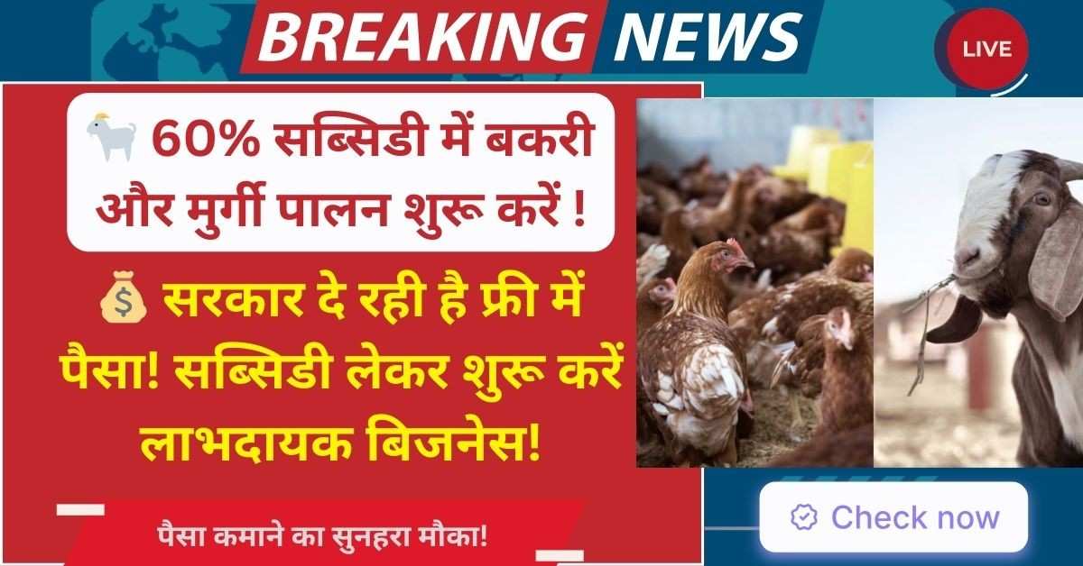 Goat and Poultry farming subsidy